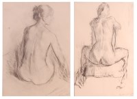 Lot 242 - Neale Worley (b.1962) - Female nude, charcoal,...