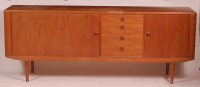 Lot 259 - A 1960s Danish teak sideboard, having four...