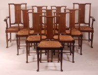 Lot 272 - A set of ten William Morris & Co walnut...