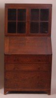 Lot 274 - A 1930s Heal's of London bureau bookcase,...