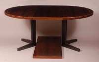 Lot 276 - A 1960s Danish rosewood extending dining table,...