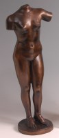 Lot 135 - A contemporary bronze model of a female nude...