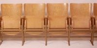 Lot 255 - A 1960s plywood and anodized metal six-seater...
