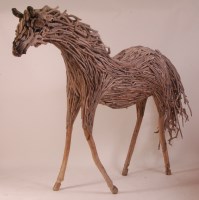 Lot 256 - A contemporary life-size driftwood model of a...