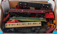 Lot 960 - Tray containing 22 wagons, 2 breakdown cranes,...