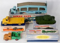 Lot 1907 - Dinky Toys, boxed playworn group to include No....