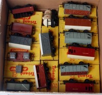 Lot 1047 - 13 boxed and 1 unboxed Triang TT gauge wagons...