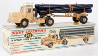 Lot 1957 - French Dinky Toys, 893 Unic Sahara pipe...