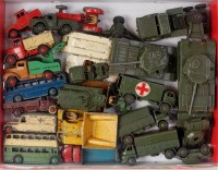 Lot 1960 - 25 assorted playworn Dinky Toys, military and...