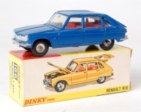 Lot 1964 - Dinky Toys, 166 Renault R16, dark blue body...