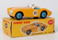 Lot 1977 - Dinky Toys, 109 Austin Healey 100 sports car,...