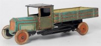 Lot 3101 - German, pre-war tinplate and clockwork tipper...