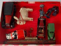Lot 3109 - Tinplate clockwork, penny toy and figure group...
