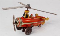 Lot 3133 - Einfalt, clockwork autogyro, circa 1930,...