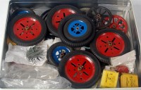 Lot 3193 - A box of various Meccano loose parts to...
