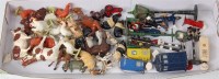 Lot 1279 - 40+ lead, plastic and diecast farm animals,...