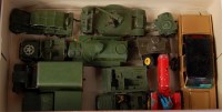 Lot 1916 - Dinky Toys playworn group to include; military...