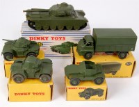 Lot 1917 - Dinky Toys, military boxed group to include;...