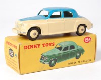 Lot 1934 - Dinky Toys, 156 Rover 75 saloon, blue upper...