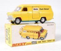 Lot 1948 - Dinky Toys, 407 Ford Hertz transit van, yellow...
