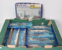 Lot 1288 - 10 plastic cased Tri-ang Minic ships, all with...