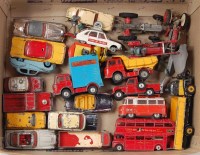 Lot 1633 - 22 assorted Corgi and Dinky Toys diecasts, all...