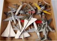Lot 2027 - 18 assorted Dinky and Corgi playworn aircraft,...