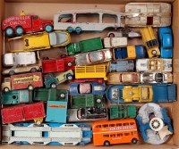 Lot 1646 - 35 playworn or repainted Corgi and Dinky toys,...