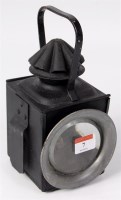 Lot 7 - A railway lamp possibly by Eli Griffith, side...