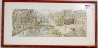 Lot 3 - Railway carriage print St John's College from...