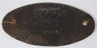 Lot 25 - A heavy brass plate No. 61389 1951 ex B1 class...