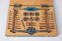 Lot 175 - Cased set of Stuart Turner taps and dies,...