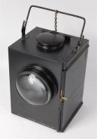 Lot 190 - Square inspection or signal lamp, outer case...