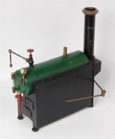 Lot 199 - Scratch built live steam tin housed boiler,...