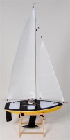 Lot 205 - GRP hulled racing yacht named 'Wasp' yellow,...