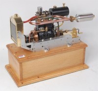 Lot 224 - A well engineered model petrol engine having 2...