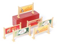 Lot 312 - Hornby 1949-69 station hoardings, half dozen...
