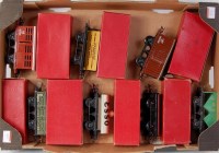 Lot 325 - A large tray of boxed postwar Hornby wagons...
