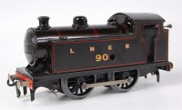 Lot 362 - Bassett-Lowke 1937-40 LNER black clockwork 0-4-...