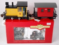 Lot 385 - Bachmann G scale 'Davenport' 0-4-0 yellow and...