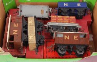 Lot 393 - A small tray of 6 Hornby prewar NE boxed...