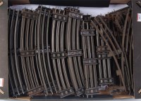 Lot 433 - A large tray of pre-war electric Hornby track...