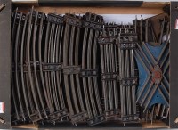 Lot 434 - A large tray of pre-war electric Hornby track...