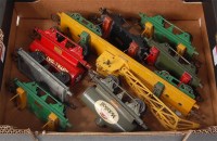Lot 455 - A small tray containing 8 pre-war Hornby...
