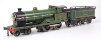 Lot 479 - Bing 1930s green electric LNER 4-4-0 loco with...