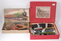 Lot 551 - Mettoy goods train set comprising green...