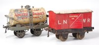 Lot 563 - Hornby 1922 red LNWR gunpowder van with white...