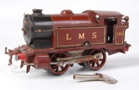 Lot 565 - Hornby 1931-7 maroon clockwork LMS No. 1 tank...