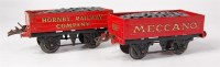 Lot 529 - 2x Hornby coal wagons - 1931-2 red bodied...