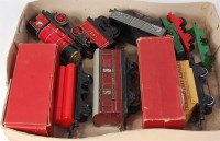 Lot 581 - A small tray of Hornby postwar rolling stock...